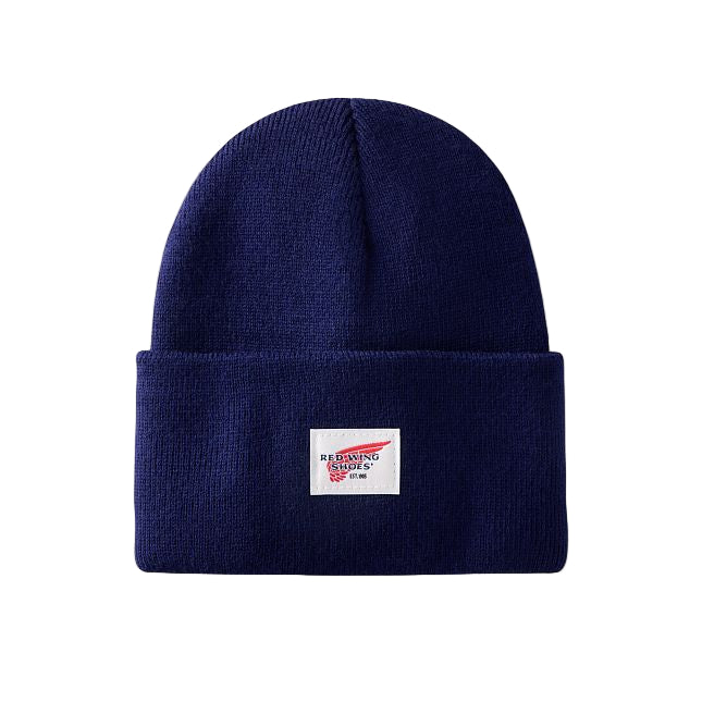 Logo Knit Beanie Hat - Navy 97478