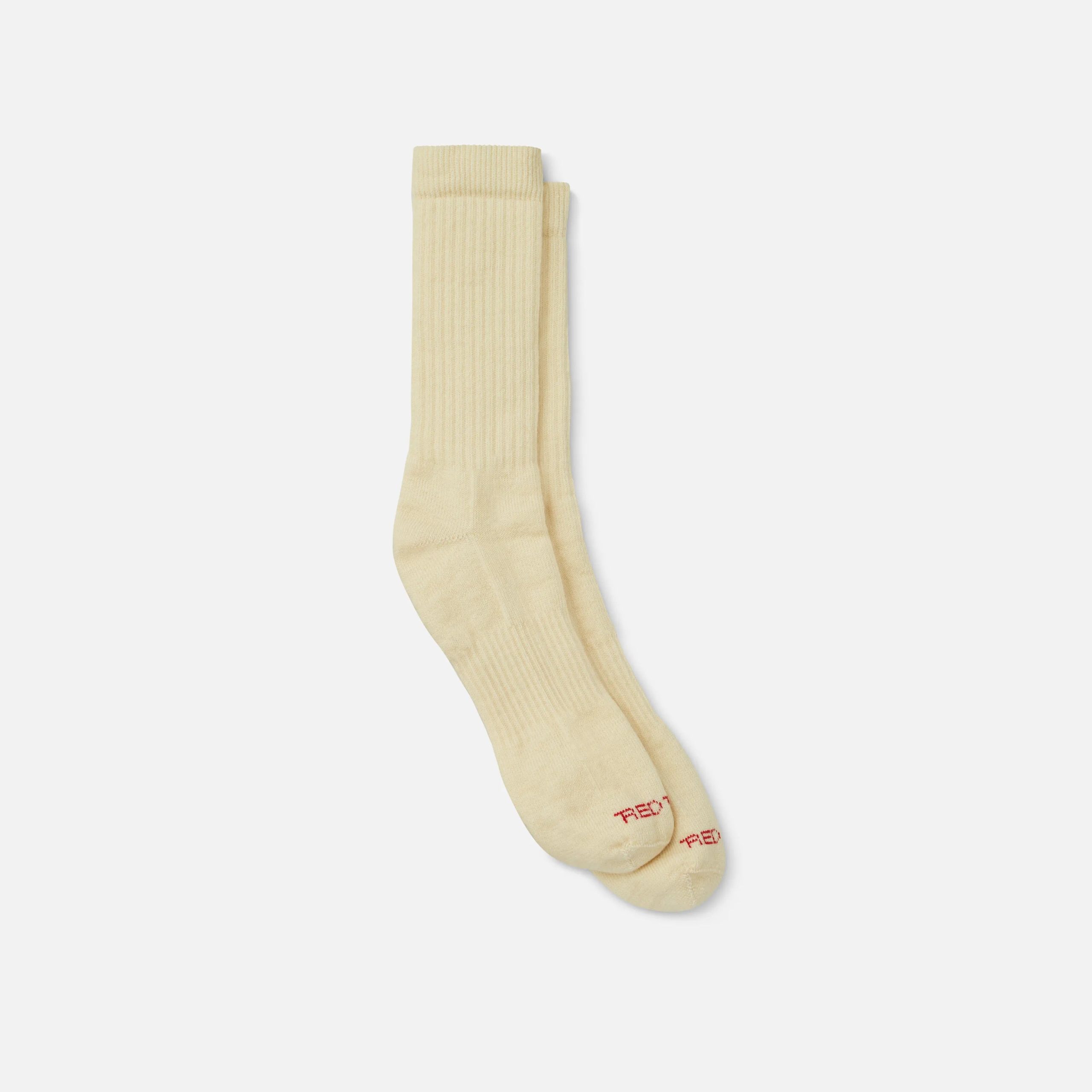 Full Crew Merino Wool Socks Cream 97675