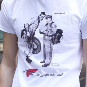 Red Wing T-Shirt Normal Rockwell illustration from 1966